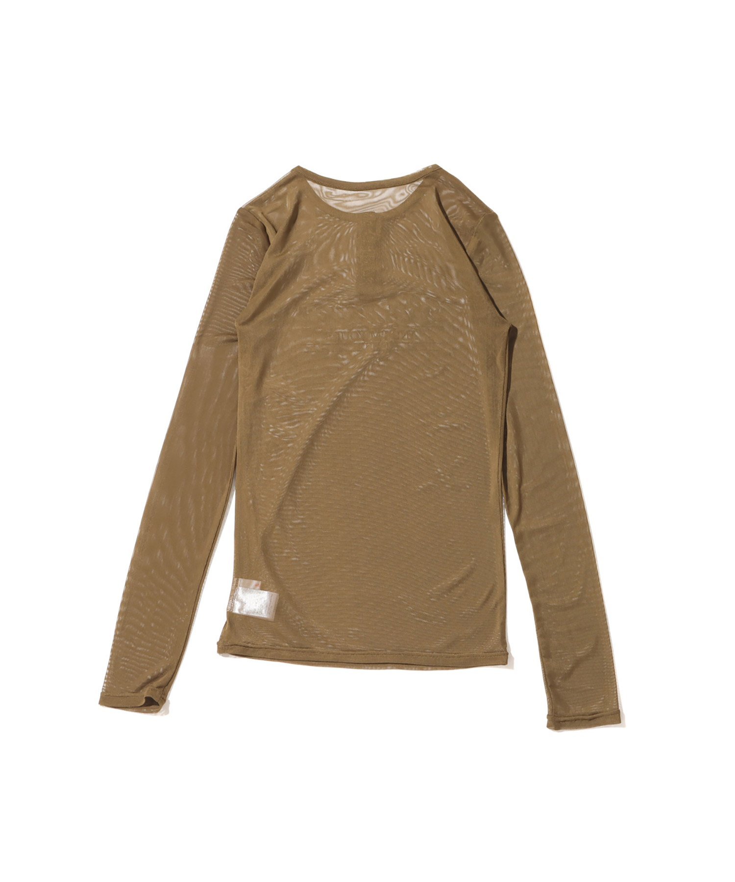 atmos pink atmos pink メッセージ シースルー トップス KHAKI アトモス トップス カットソー・Tシャツ カーキグリーン