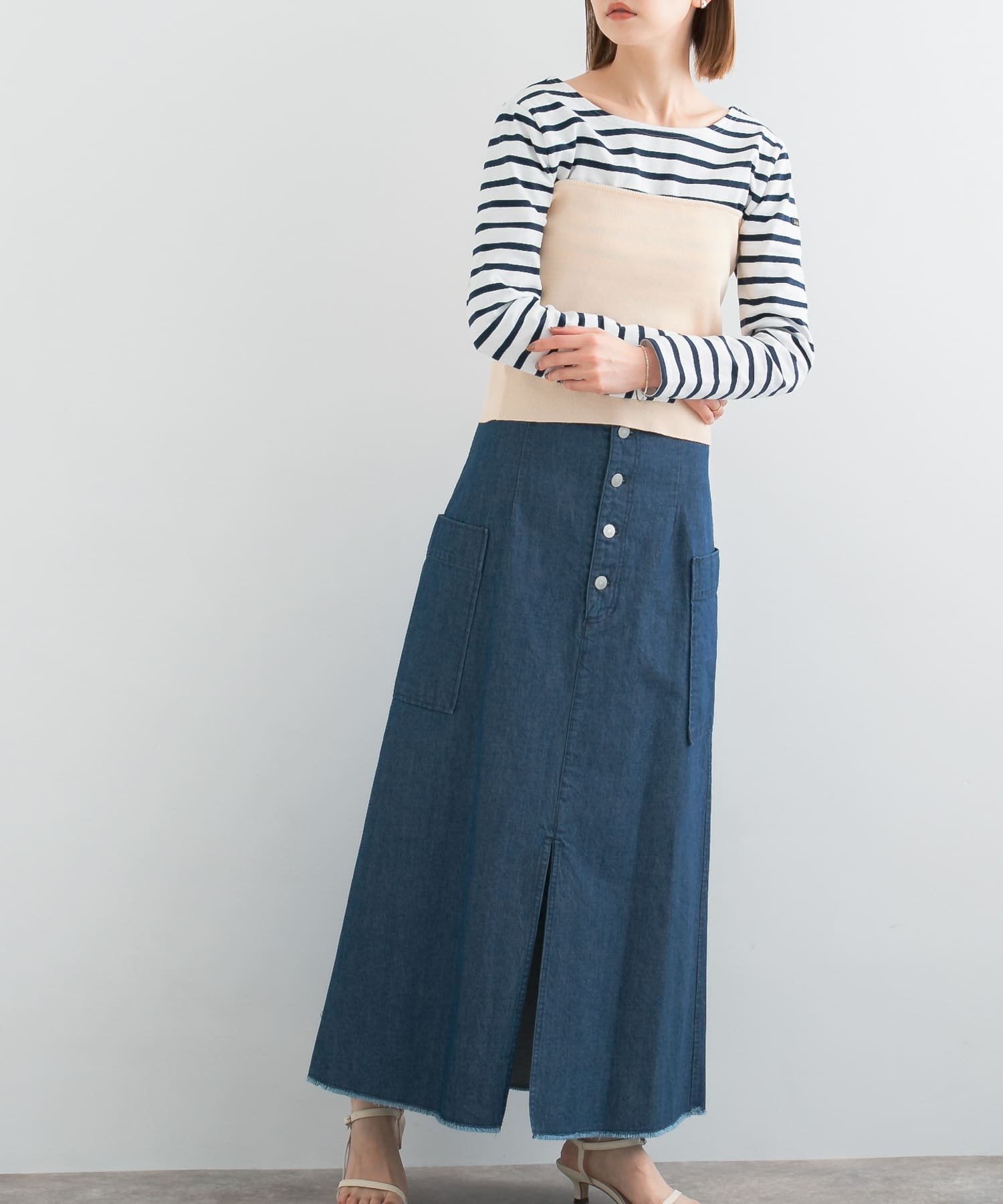 【SALE／50%OFF】URBAN RESEARCH ROSSO ボタンデニムスカート アーバンリサーチロッソ スカート その他..