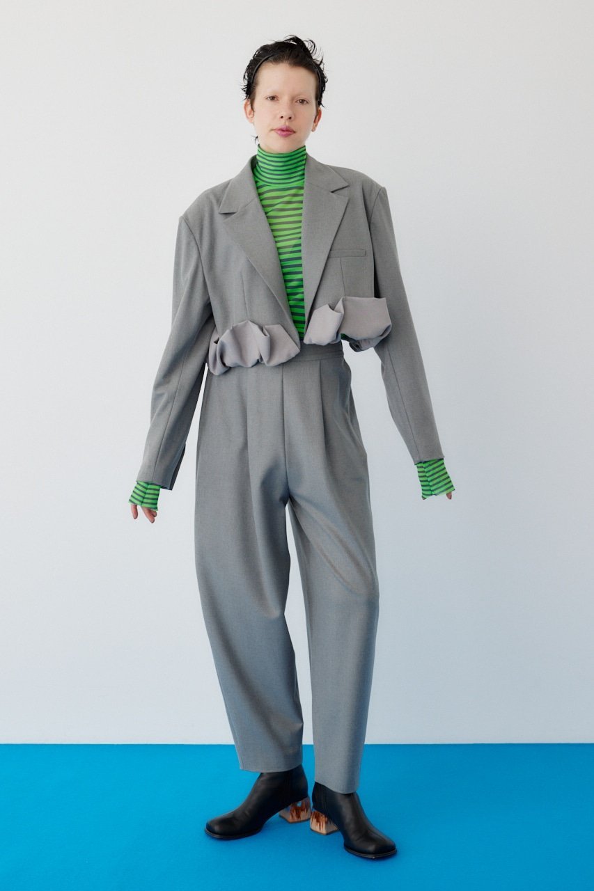 HeRIN.CYE Relaxed form pants ヘリンドットサイ パンツ その他のパンツ ブラック ホワイト グレー