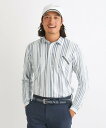 【SALE/30%OFF】adabat JAZZモチーフ ストライプデザイン 長袖ポロシャツ アダバット トップス ポロシャツ ホワイト ネイビー【送料無料】