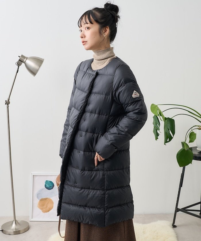 楽天市場】ノーカラー ダウン(ブランドピレネックス)(コート 楽天市場】ノーカラー ダウン(ブランドピレネックス)(コート