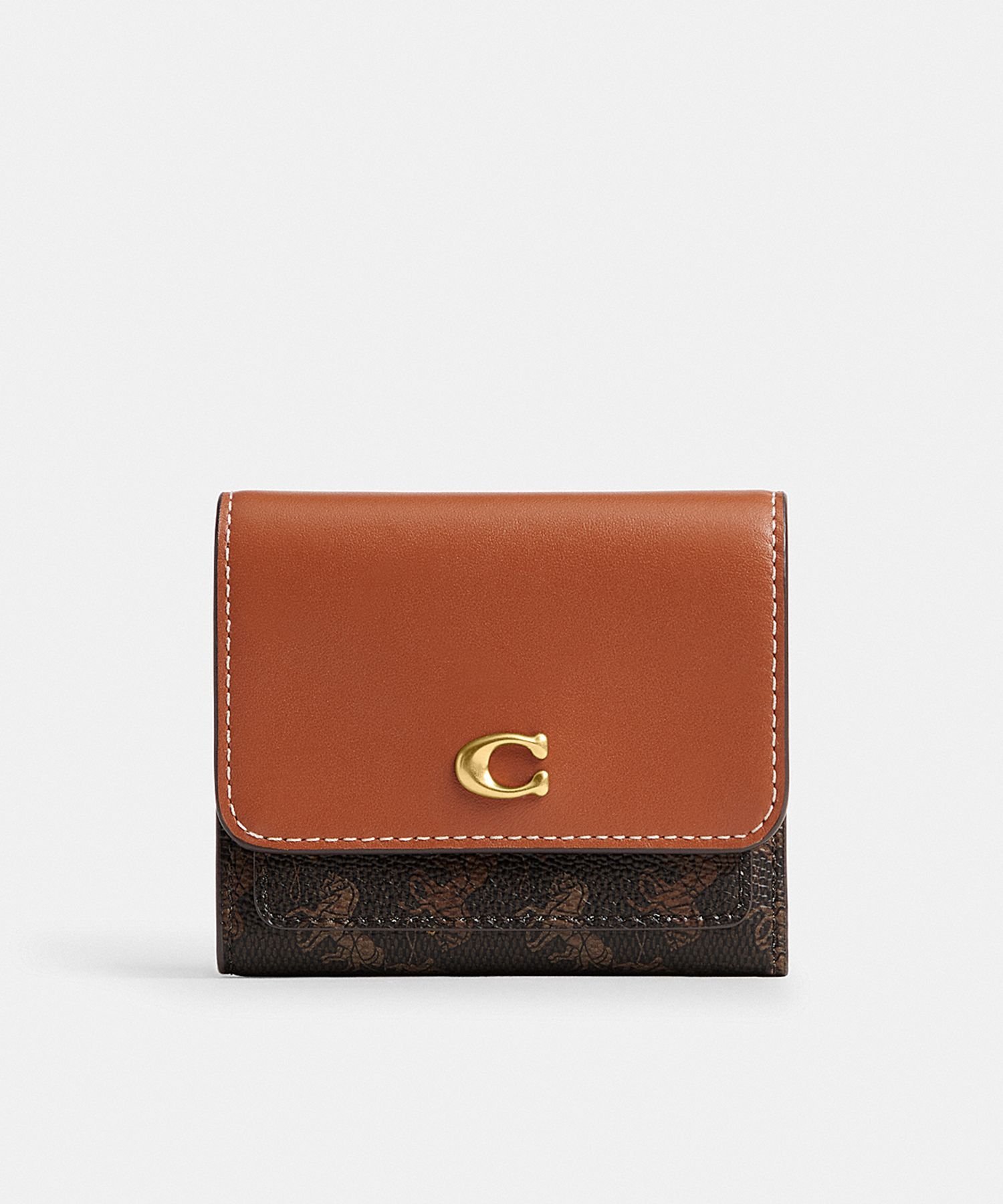 COACH 【公式】ミラ スモール フラップ ウォレット・ホース アンド キャリッジ プリント コーチ 財布・ポーチ・ケース 財布 ブラウン【送料無料】