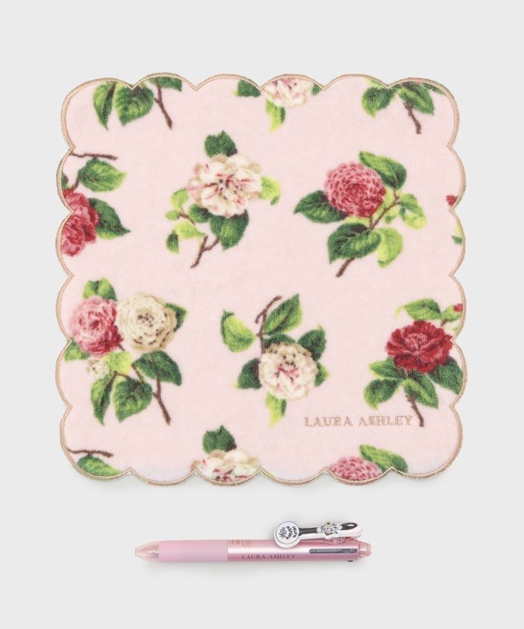 LAURA ASHLEY HOME 【WEB限定】ヴィンテージソルジャー フリクションボール3 スリム038&カミール柄 プリントハンカチ セット (ローラアシ...
