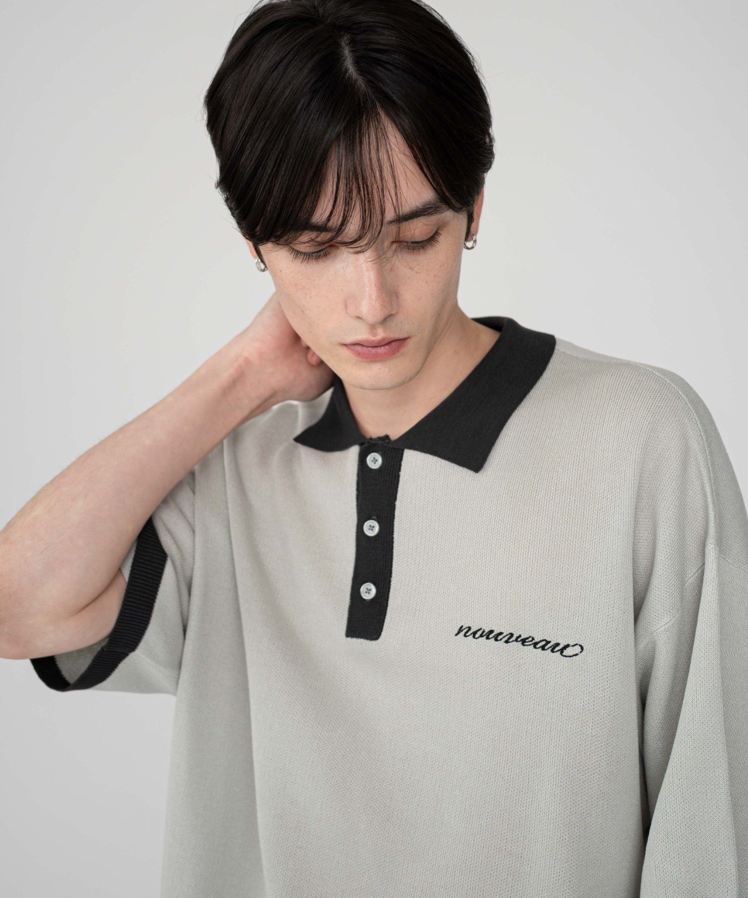 【SALE／44%OFF】WEGO MEN'S ワンポイントニットポロシャツ(SS) ウィゴー トップス ニット ブラック