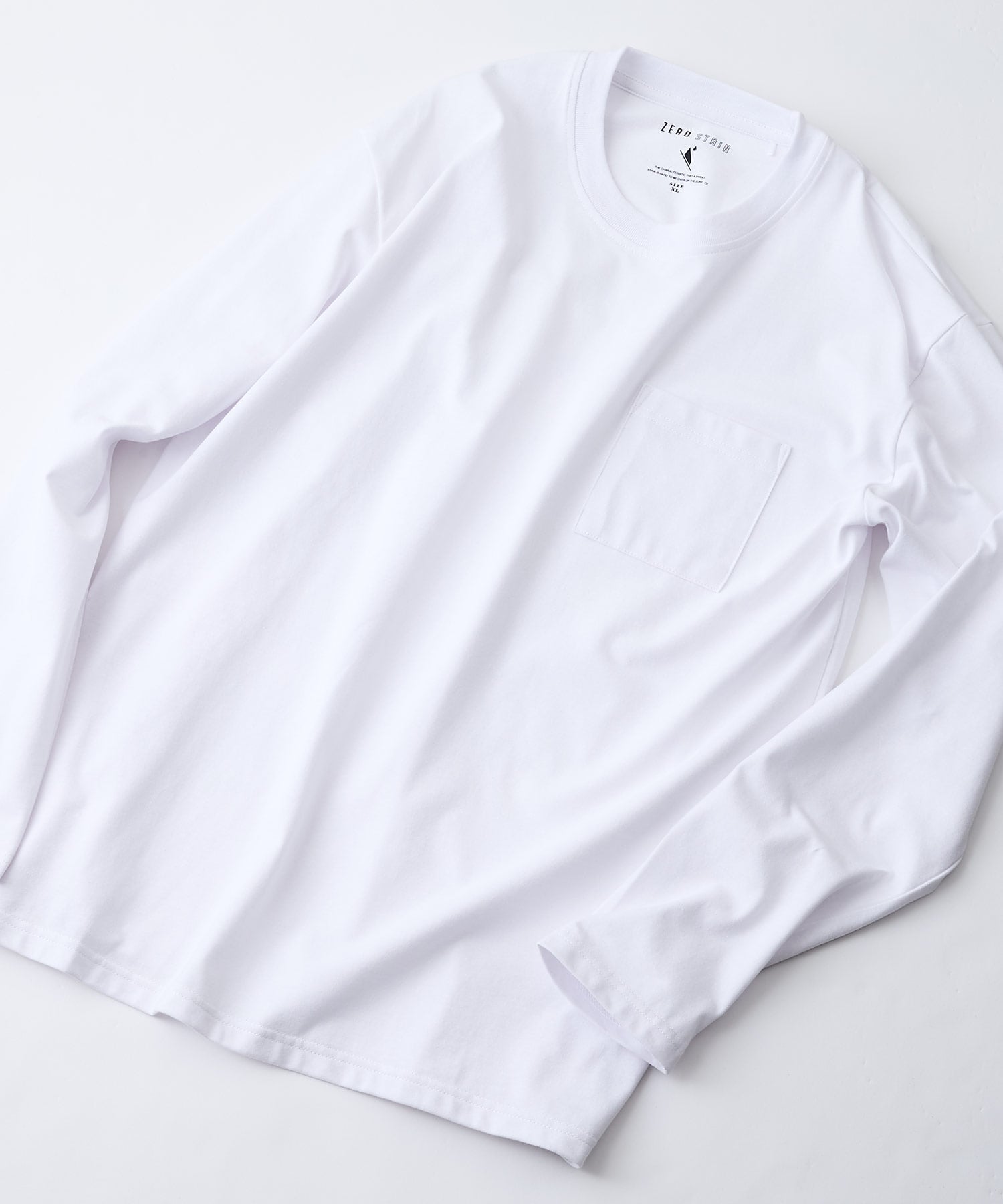 ZERO STAIN ZERO STAIN/(M)胸ポケ クルーロンT 汗染み 防止 対策 ジーンズメイト トップス カットソー・Tシャツ ブラック ホワイト グレー