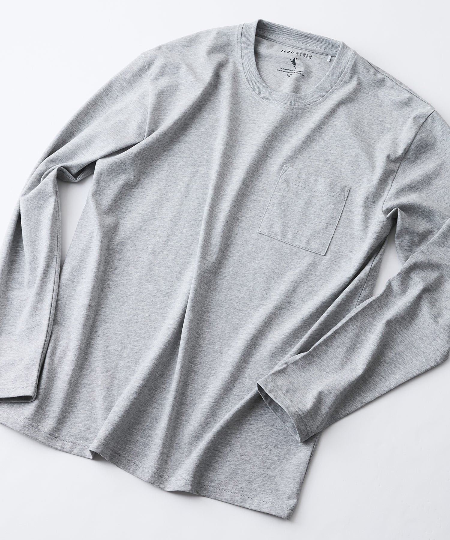 ZERO STAIN ZERO STAIN/(M)胸ポケ クルーロンT 汗染み 防止 対策 ジーンズメイト トップス カットソー・Tシャツ ブラック ホワイト グレー