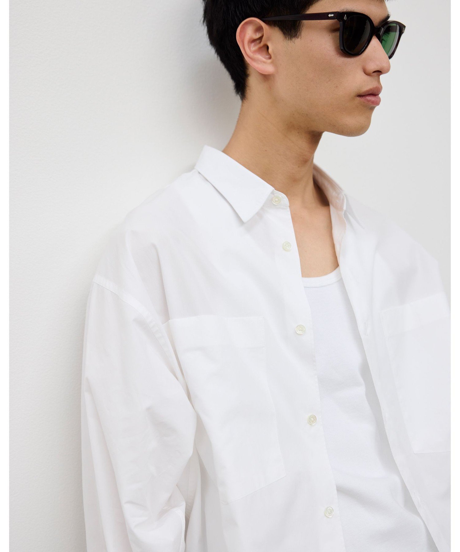 BEAMS BEAMS｜Wide Arm Shirt｜メンズ カジュアルシャツ レギュラーカラー｜ワイドショートフィット｜タイプライター素材 ハリ感｜上品 繊細｜薄手 透け感｜2026春夏 ビームス メン トップス シャツ・ブラウス イエロー ホワイト【送料無料】