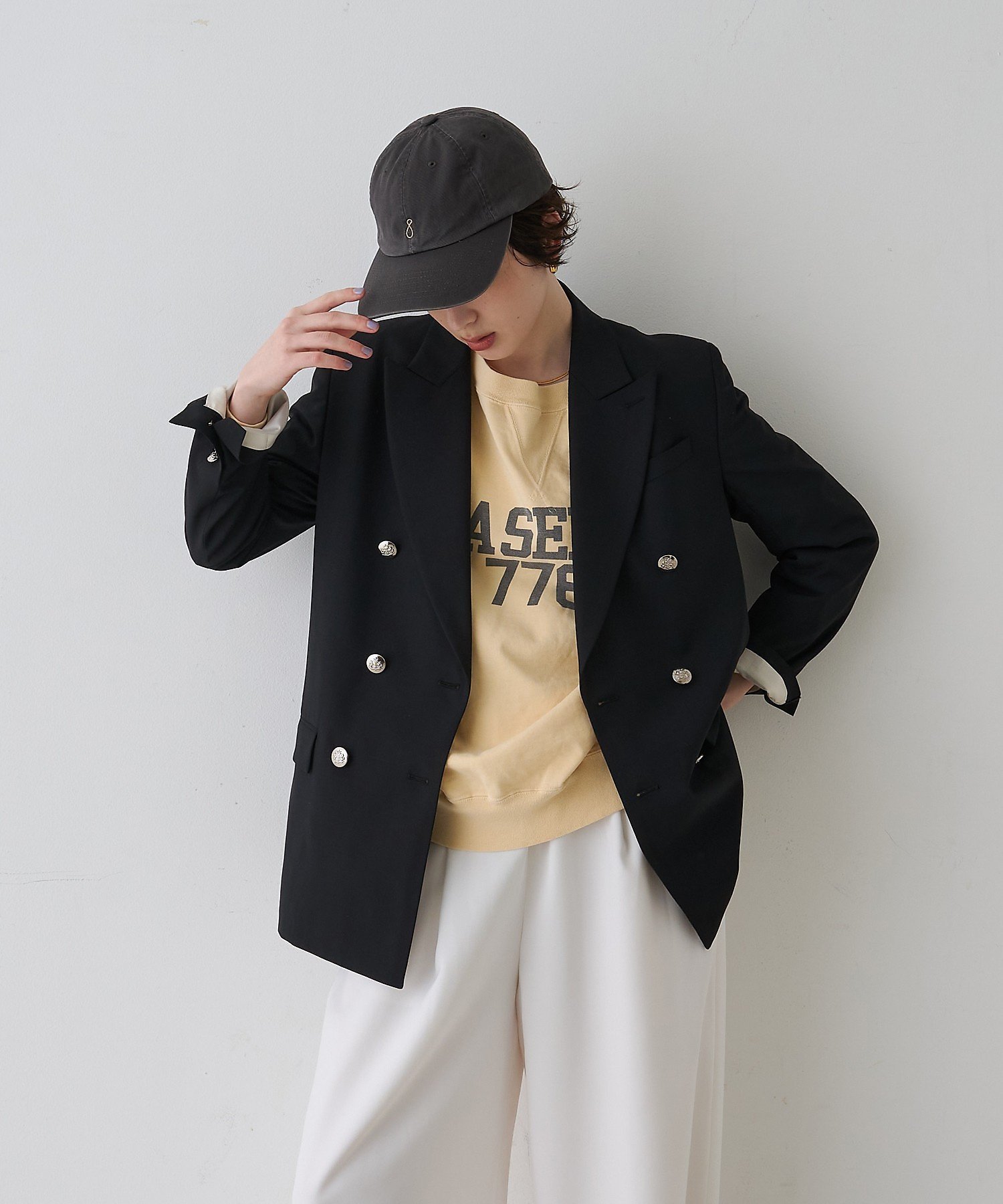 Rouge vif la cle メンズライクダブルジャケット ルージュ・ヴィフ ラクレ ジャケット・アウター テーラードジャケット・ブレザー ネイビー ブラック