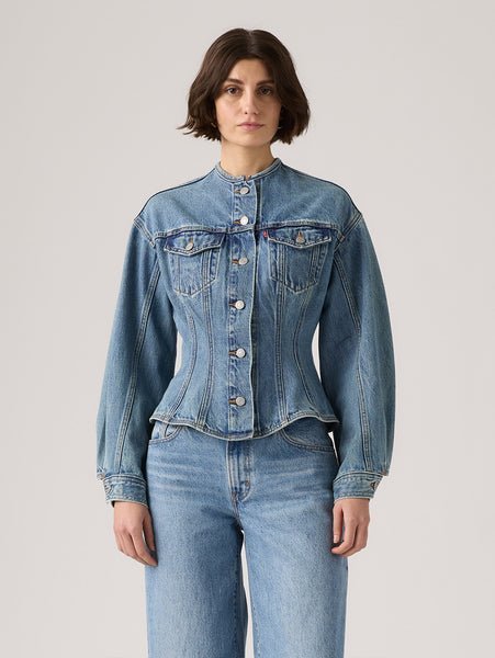 Levi's SCULPTED トラッカージャケット リーバイス パンツ ジーンズ・デニムパンツ ネイビー【送料無料】