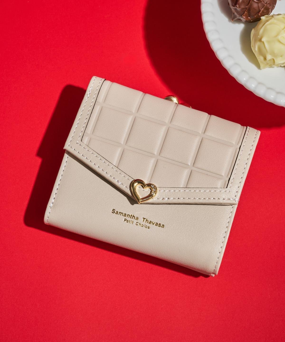 Samantha Thavasa Petit Choice ビターハート 折財布 サマンサタバサプチチョイス 財布・ポーチ・ケース 財布 ピンク レッド【送料無料】
