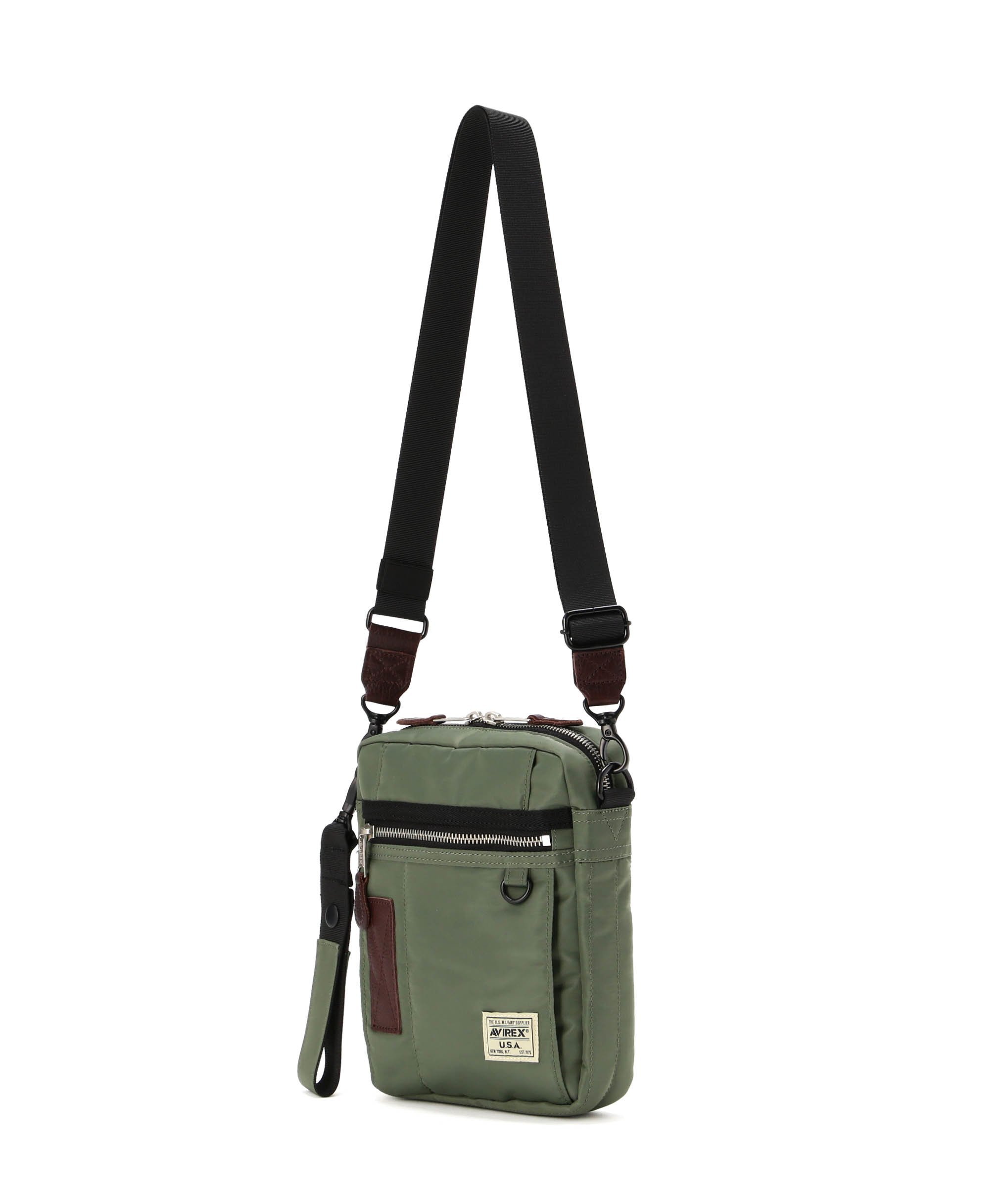 AVIREX FLIGHT NYLON "VERTICAL SHOULDER BAG" アヴィレックス バッグ その他のバッグ ブラック【送料無料】