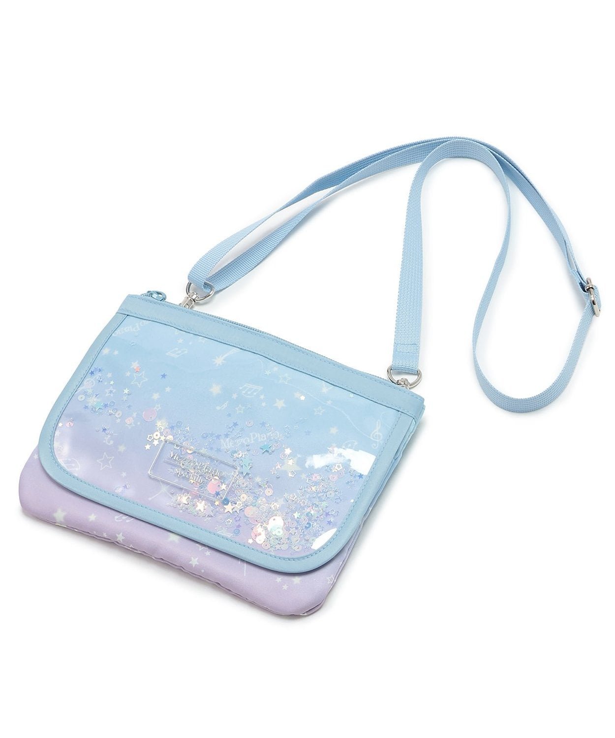 mezzo piano Junior 星座 音符柄サコッシュ♪(School対応) ナルミヤオンライン バッグ ショルダーバッグ ブルー【送料無料】