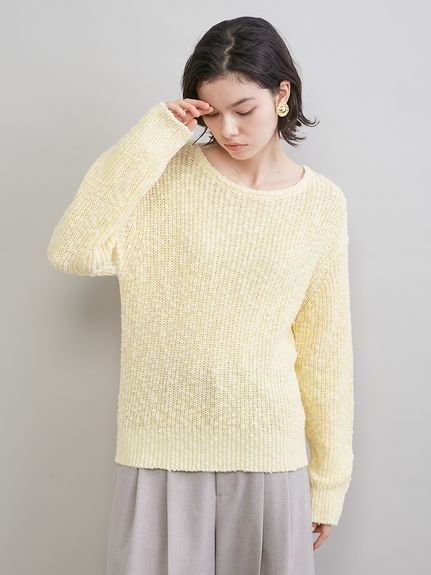 【SALE／50%OFF】Mila Owen ボートネック片畔ニット ミラオーウェン トップス ニット イエロー ホワイト【送料無料】 stylife-15524137 Rakuten Fashion サンプル画像2