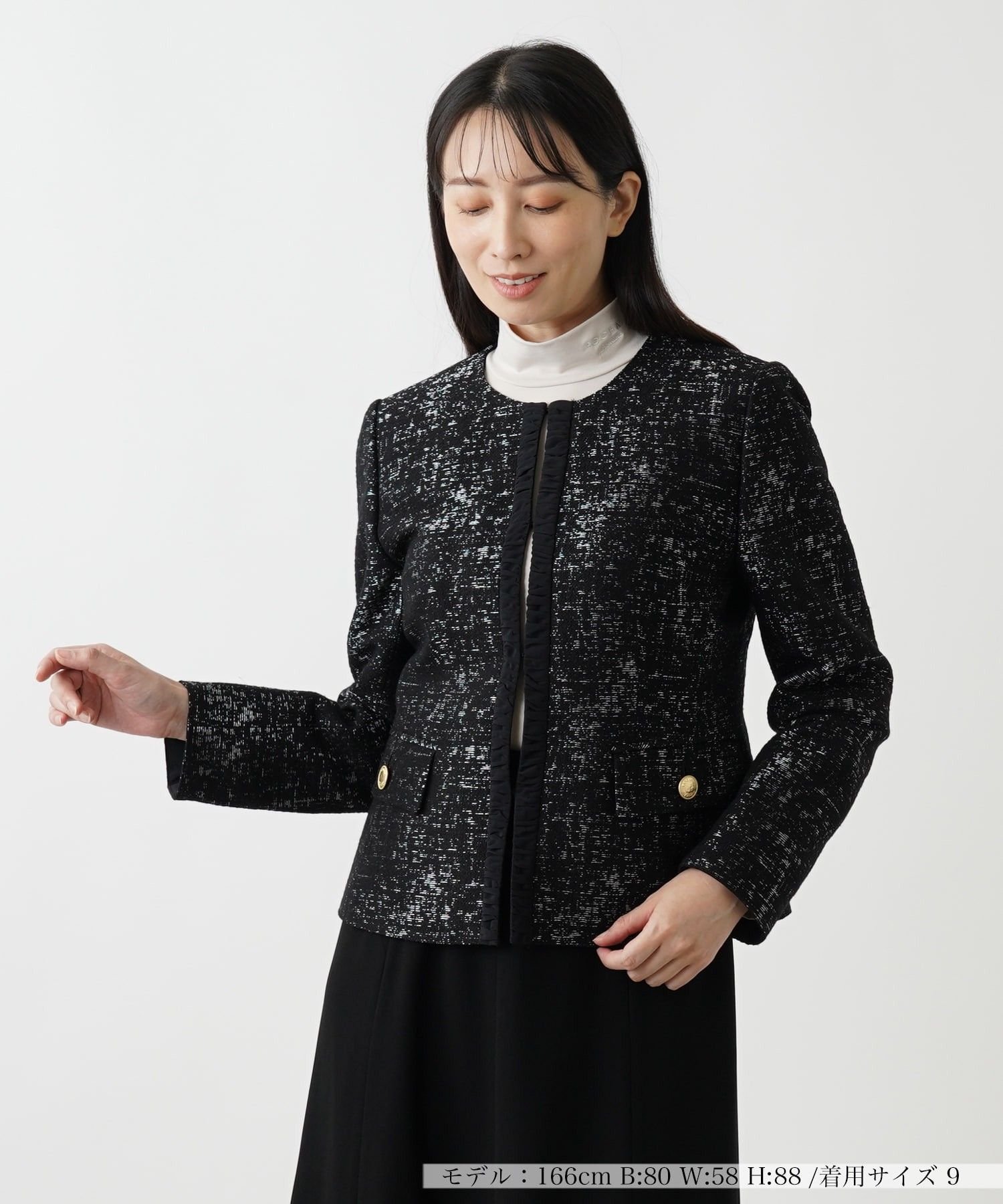 Leilian ジャケット【ROCHAS Premiere】 レリアン ジャケット・アウター テーラードジャケット・ブレザー ブラック