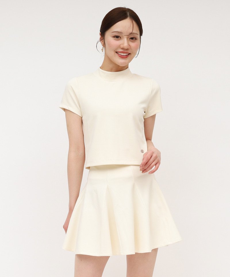 ROYAL PARTY 半袖プチハイカットトップス ロイヤルパーティー トップス カットソー・Tシャツ ブラック ホワイト グレー【送料無料】
