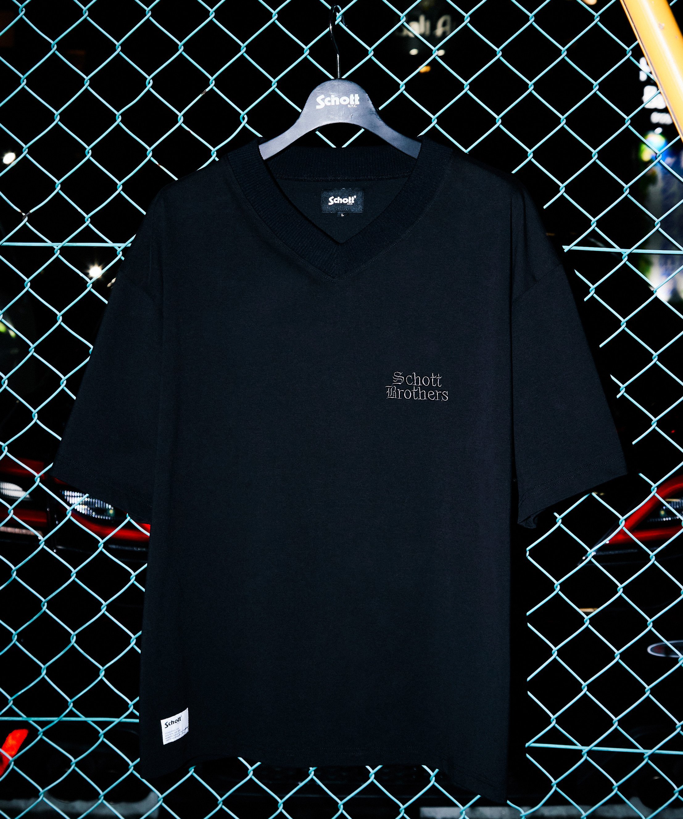 Schott B.S. V NECK T-SHIRT/ブラックシープ Vネック Tシャツ ショット トップス カットソー・Tシャツ グレー ホワイト【送料無料】