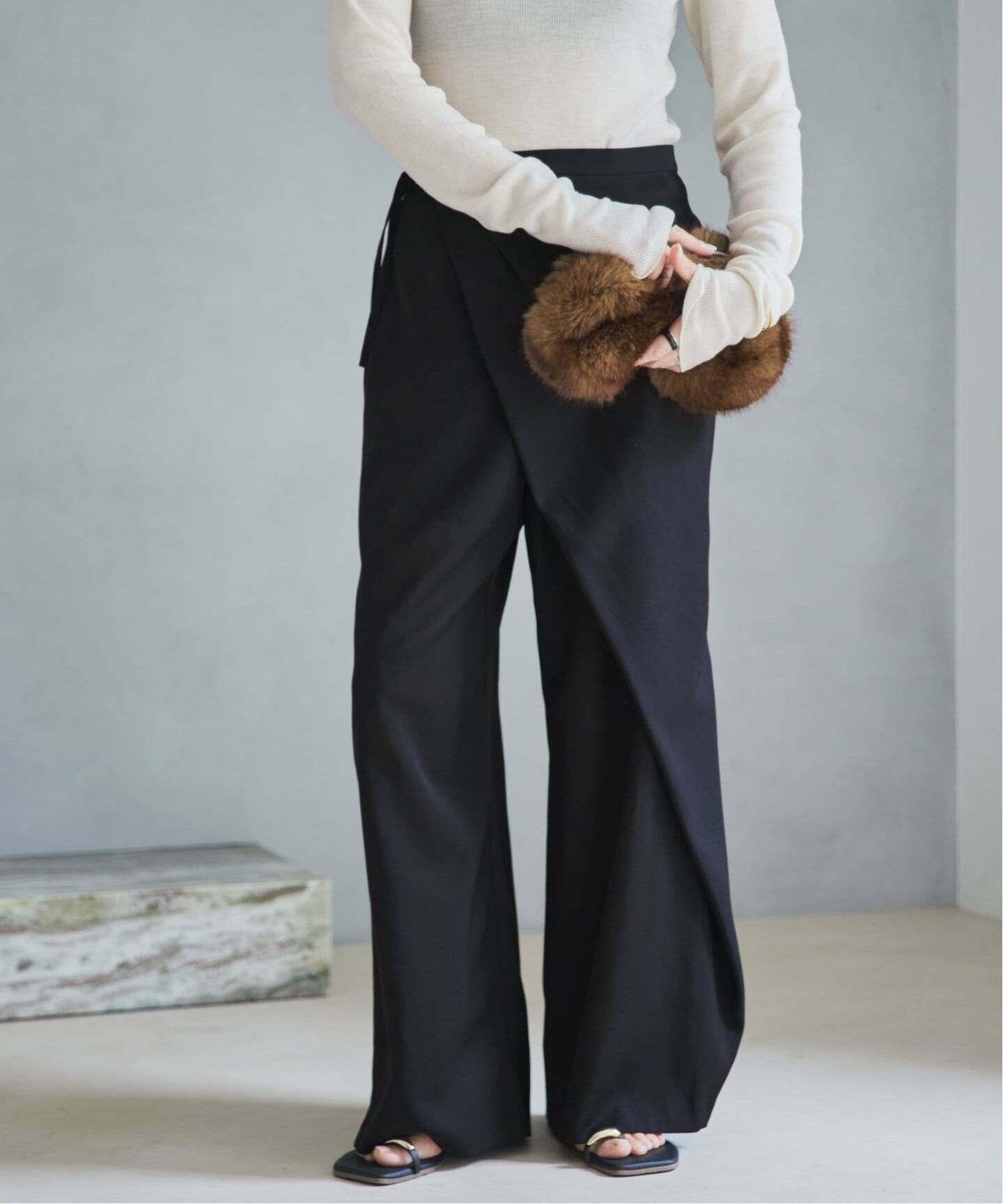 plage Wrap 2way パンツ プラージュ パンツ その他のパンツ ベージュ グレー ブラック