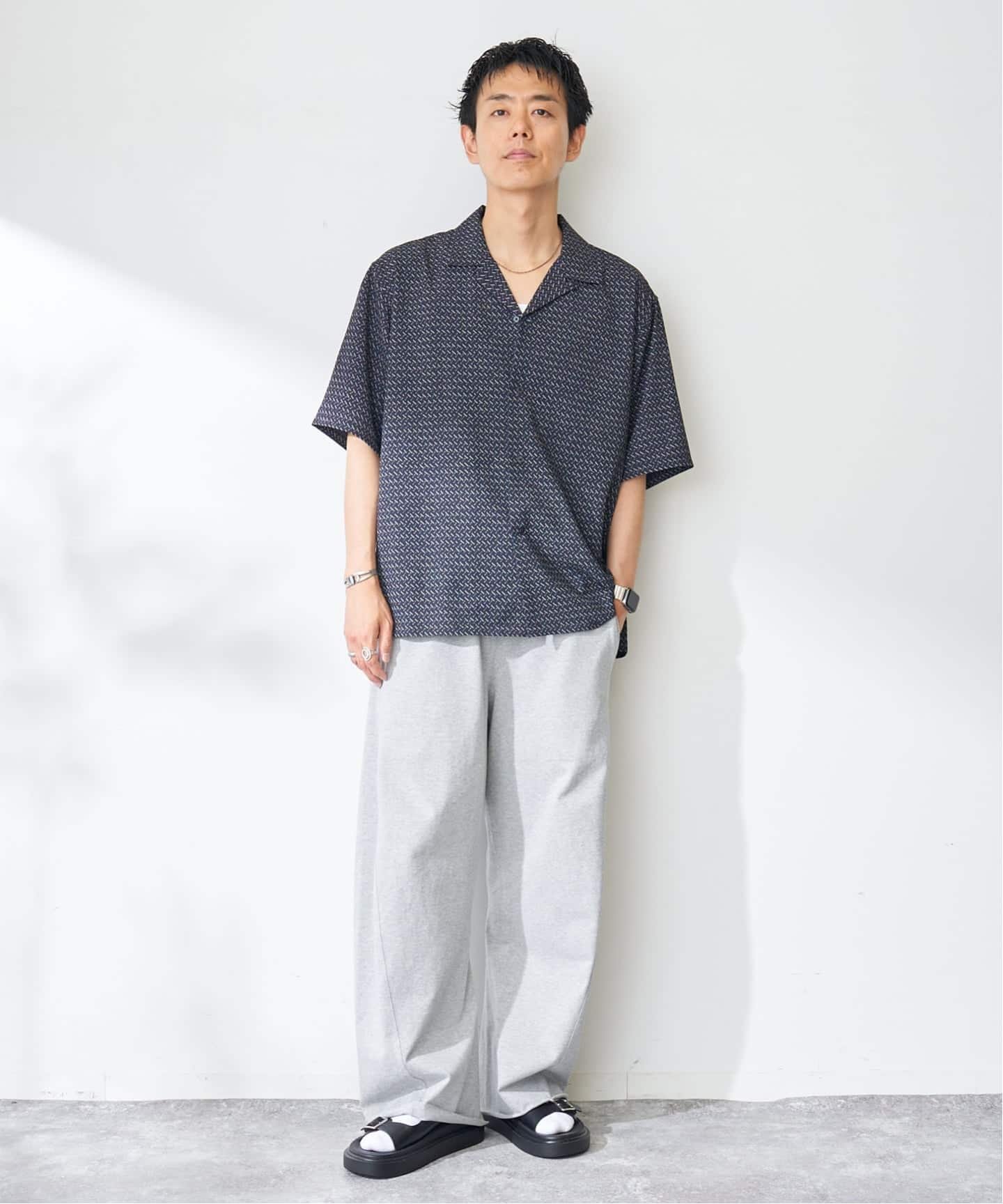 Assort Print S/Sシャツ ベーセーストック トップス シャツ・ブラウス ホワイト ブラック