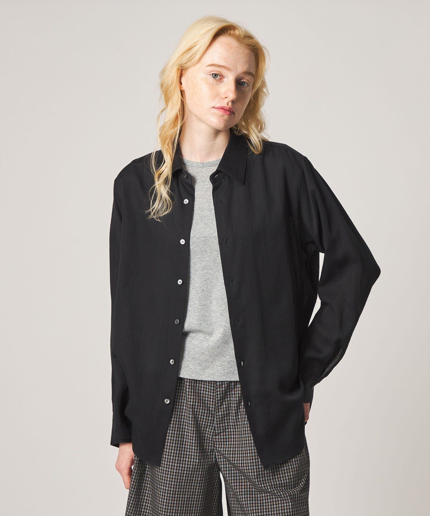 Steven Alan ＜Steven Alan＞ドビー サテン シャツ ビューティー＆ユース ユナイテッドアローズ トップス シャツ・ブラウス ホワイト ブラック ピンク