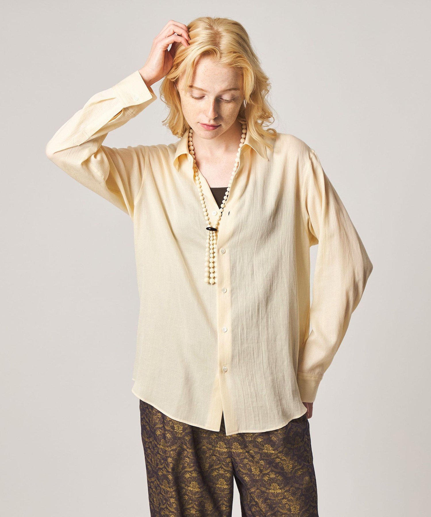 Steven Alan ＜Steven Alan＞ドビー サテン シャツ ビューティー＆ユース ユナイテッドアローズ トップス シャツ・ブラウス ホワイト ブラック ピンク