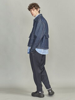 Denim Hunting Jacket 1225-104-8930: Navy Denim Hunting Jacket 1225-104-8930: Navy
