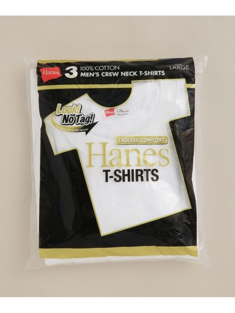 【SALE／40%OFF】HANES 3P ゴールドラベル クルーネックTシャツ ナノユニバース カットソー Tシャツ ホワイト