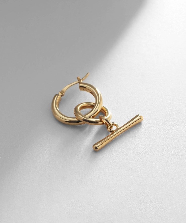 COCOSHNIK ONKITSCH シルバー フープピアス トグルチャーム GP ココシュニック オンキッチュ アクセサリー・腕時計 ピアス シルバー【送料無料】