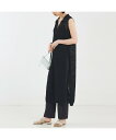 【SALE/40%OFF】qualite かぎ針風ニットワンピース カリテ ワンピース・ドレス シャツワンピース ホワイト ブラック【送料無料】