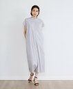 【SALE/49%OFF】INED 《大きいサイズ》コットンタイプライターフレンチスリーブワンピース イネド ワンピース・ドレス シャツワンピース ブルー ネイ...