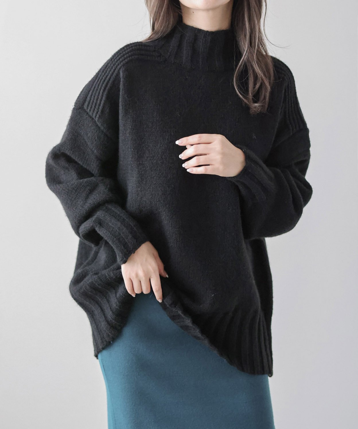 【SALE／38%OFF】La-gemme ハイネックニットトップス ラジュール トップス ニット ...