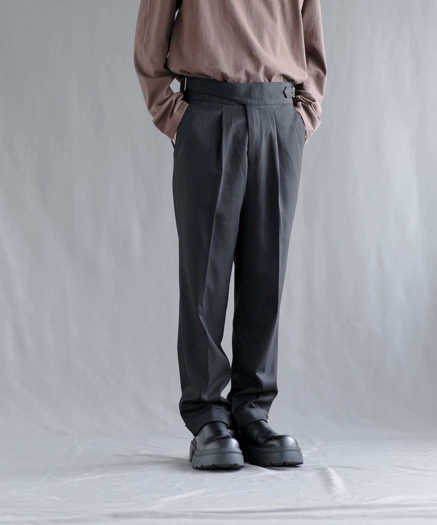 【aimoha neo】 Classic Tailored Dress Pants アイモハ パンツ スラックス・ドレスパンツ ブラック グレー ベージュ