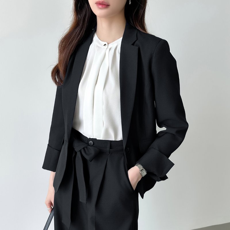 【SALE／25%OFF】COCOMOMO フォーマルスーツセットアップ パンツスーツ ワイド・テーパードパンツ ココモモ スーツ・フォーマル セットアップスーツ ネイビー ブラック【送料無料】