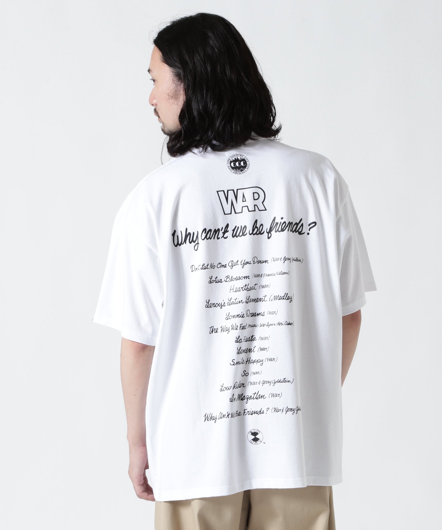 【SALE／30%OFF】GARDEN TOKYO CITY COUNTRY CITY /シティーカントリーシティー /WHY CAN'T WE BE FRIENDS? 002 ガーデン トップス カットソー・Tシャツ ホワイト ブラック【送料無料】