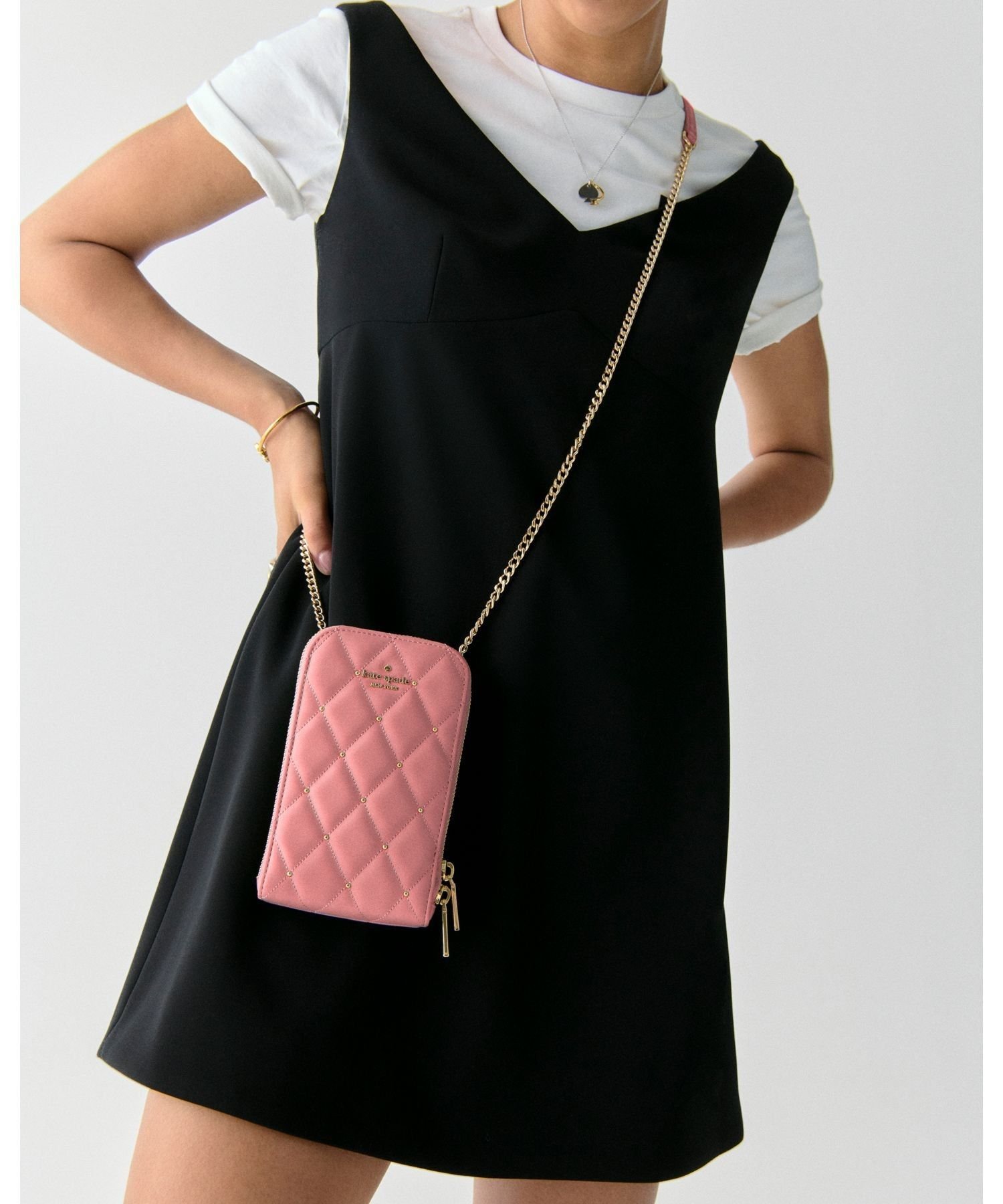 kate spade new york キャリー スムース キルテッド スタッズ ノース サウス ジップ フォン クロスボディ stylife-15213441 Rakuten Fashion サンプル画像2