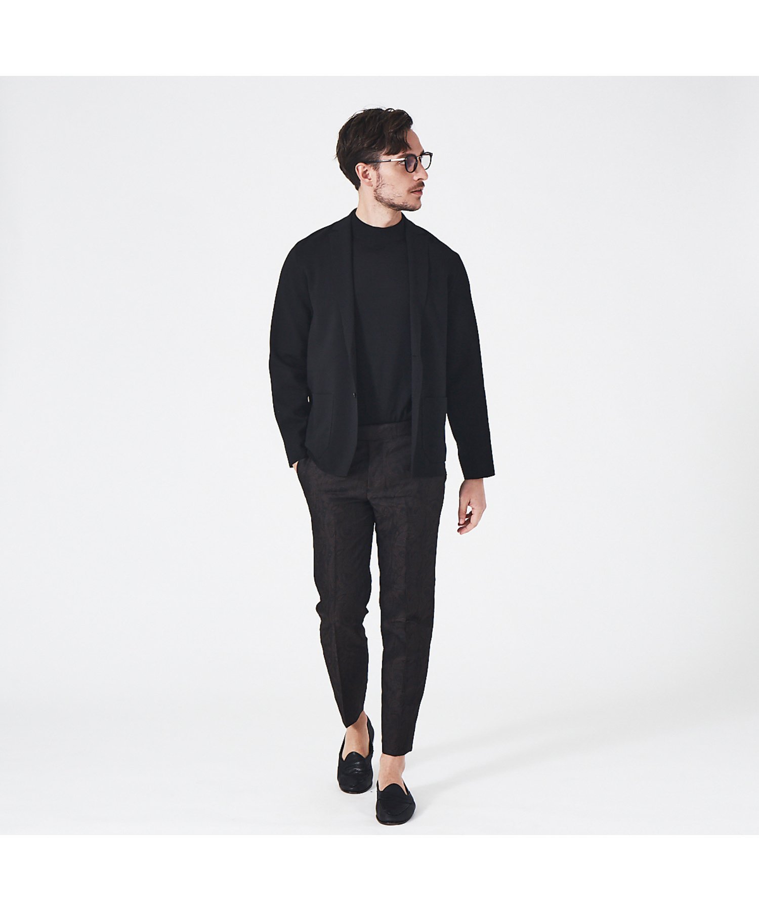 【SALE／50%OFF】DESIGNWORKS オフセットバックルジャガード パンツ デザインワークス パンツ その他のパンツ ブラウン【送料無料】