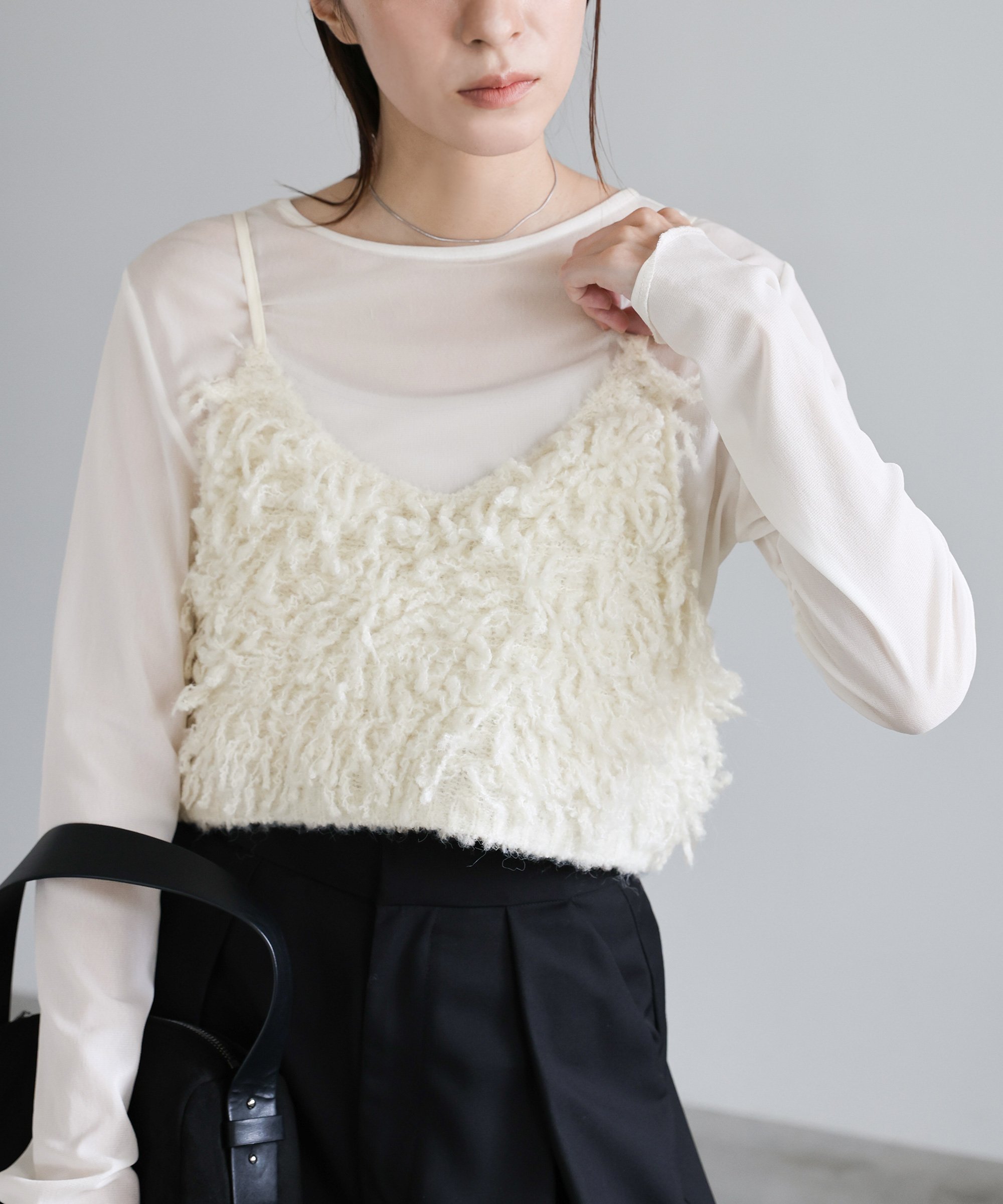 SELECT MOCA ウールミックスニットビスチェ セレクトモカ トップス ベスト・ジレのサムネイル