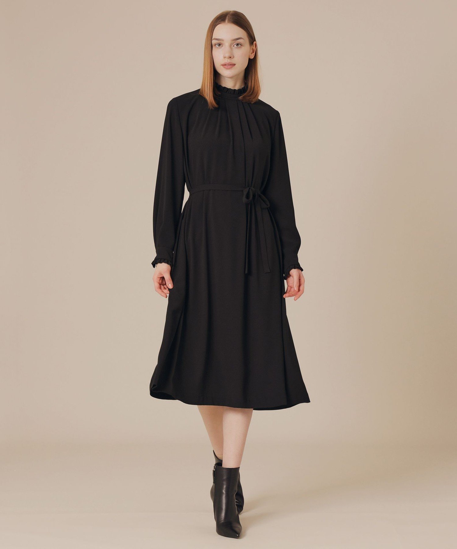 【SALE／29%OFF】MACKINTOSH LONDON　(L Size) 【L】バックサテンジョーゼットワンピース マッキントッシュ ロンドン ワンピース・ドレス ワンピース ブラック【送料無料】
