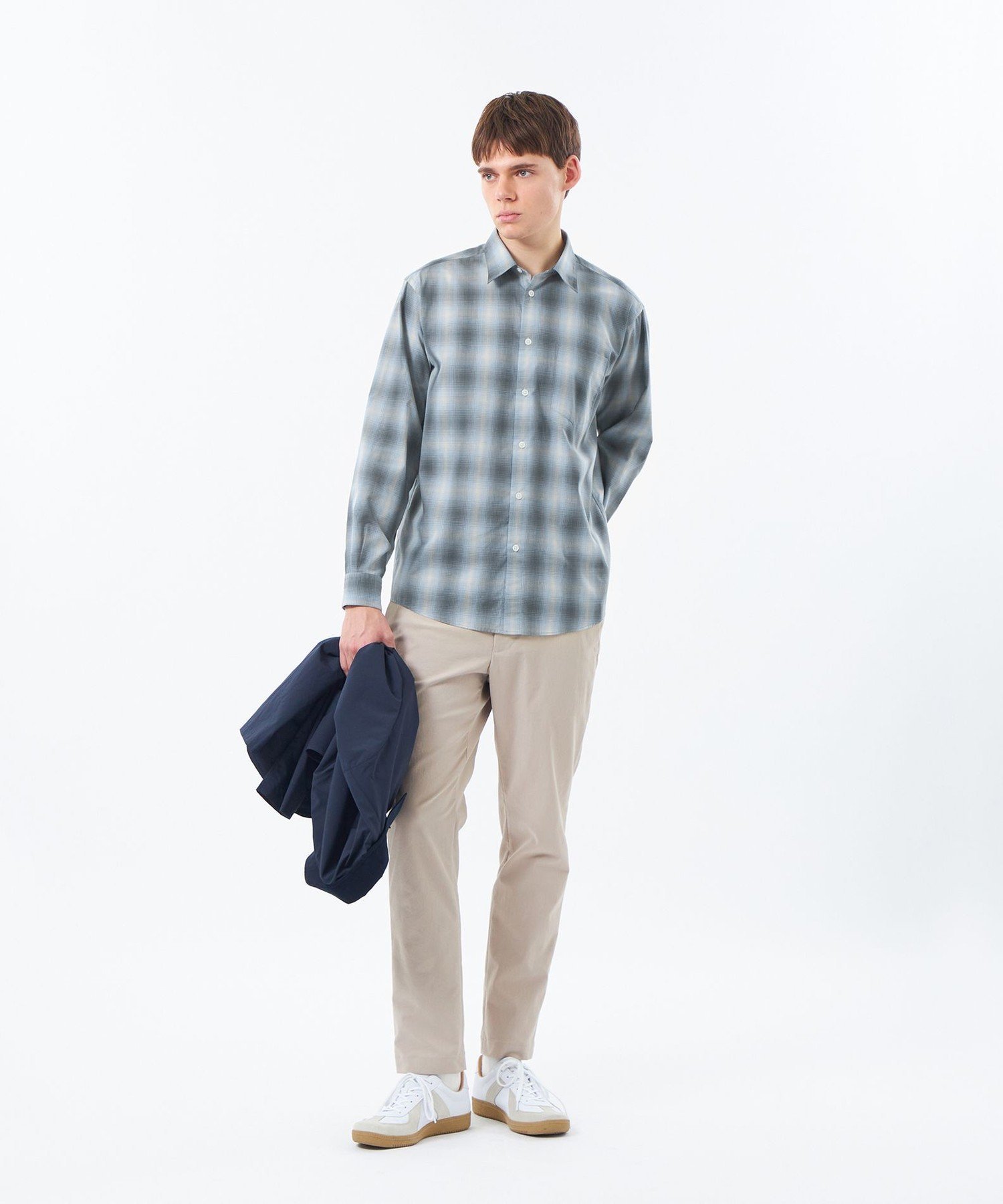 MACKINTOSH PHILOSOPHY ショートレギュラーカラーシャツ オンブレチェック マッキントッシュ フィロソフィー トップス シャツ・ブラウス ブルー ベージュ【送料無料】