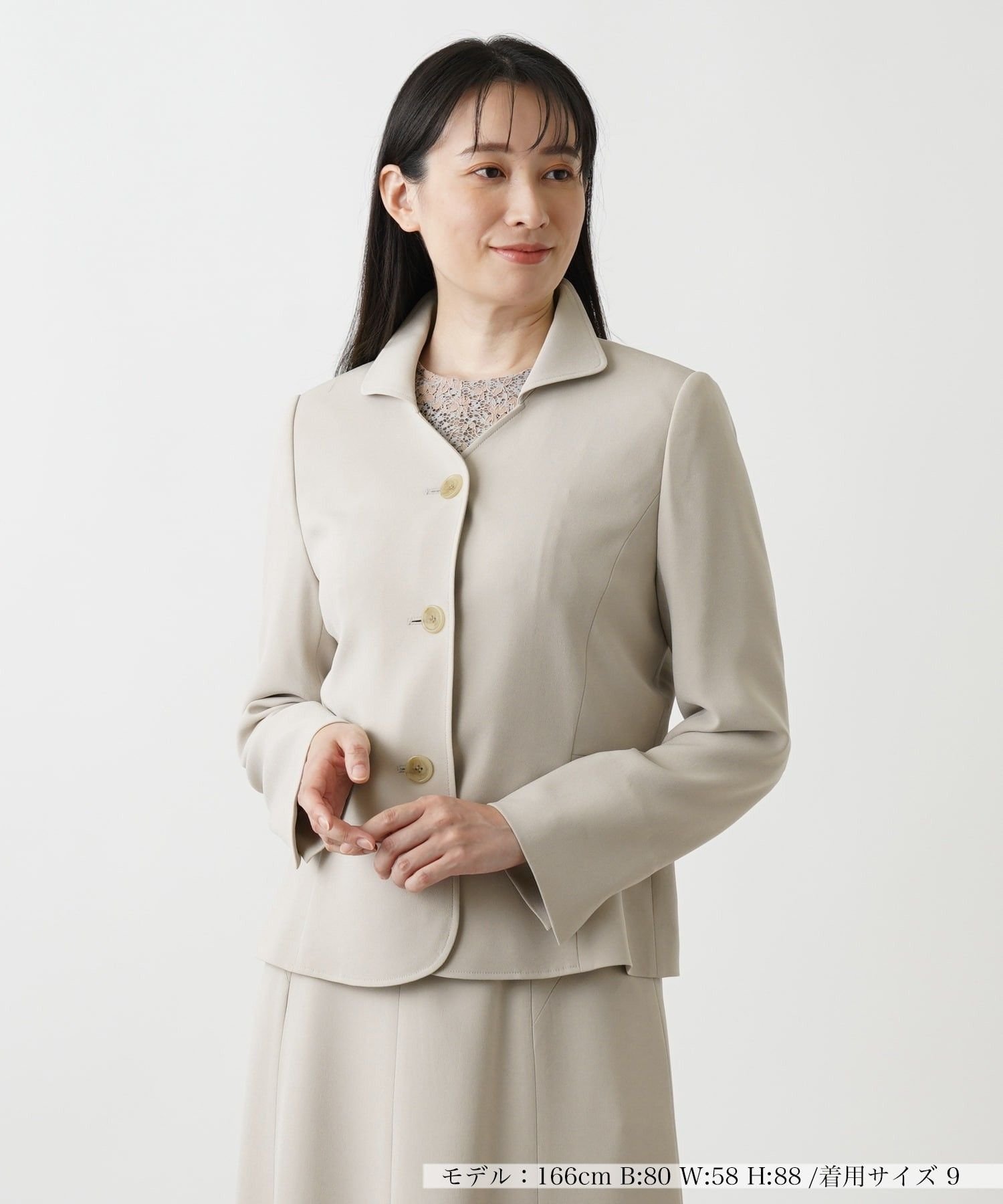 Leilian ジャケット【ROCHAS Premiere】 レリアン ジャケット・アウター テーラードジャケット・ブレザー ブラック ベージュ