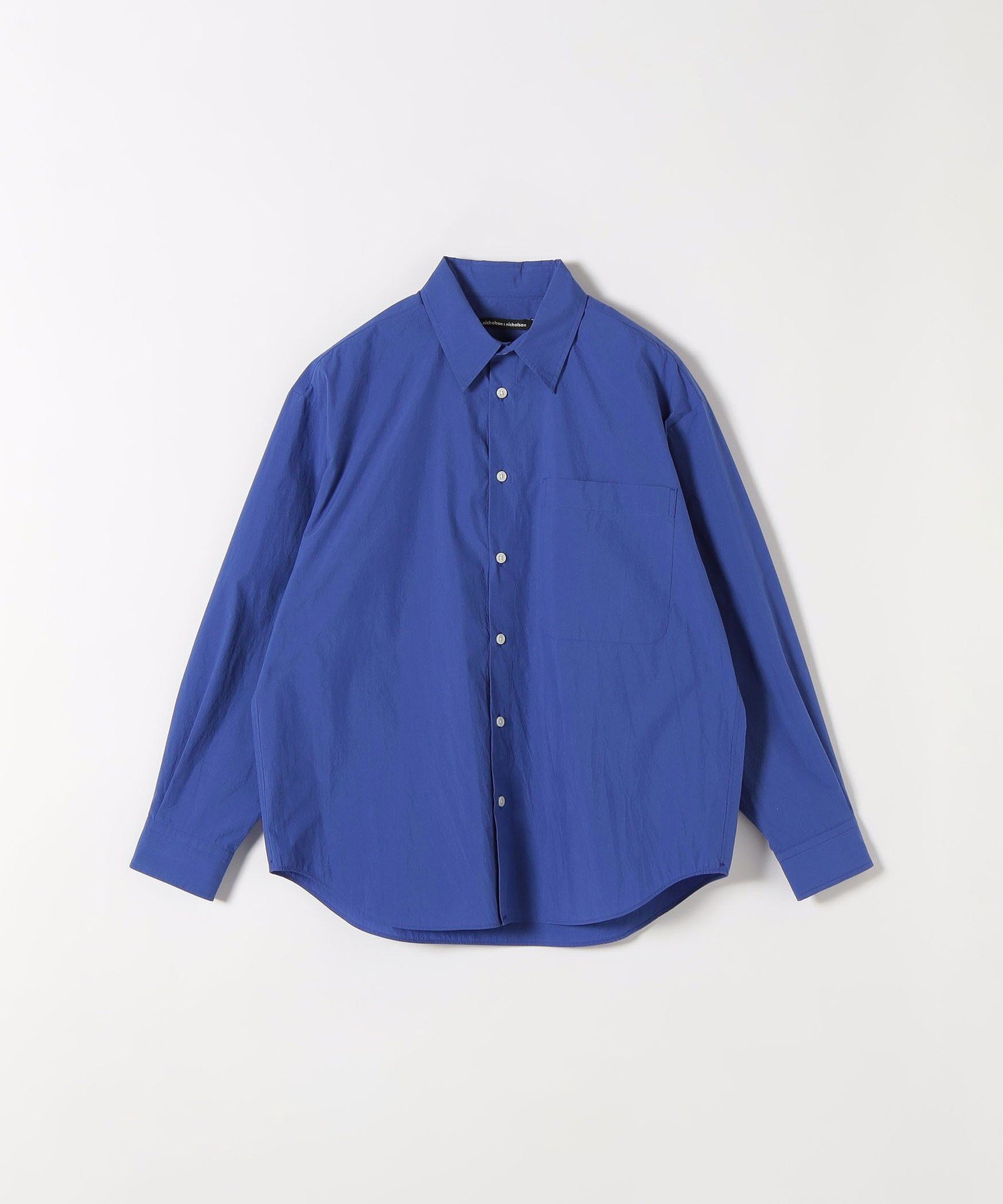 SHIPS any nicholson&nicholson:＜手洗い可能＞レギュラーカラー シャツ シップス トップス シャツ・ブラウス ブルー ホワイト