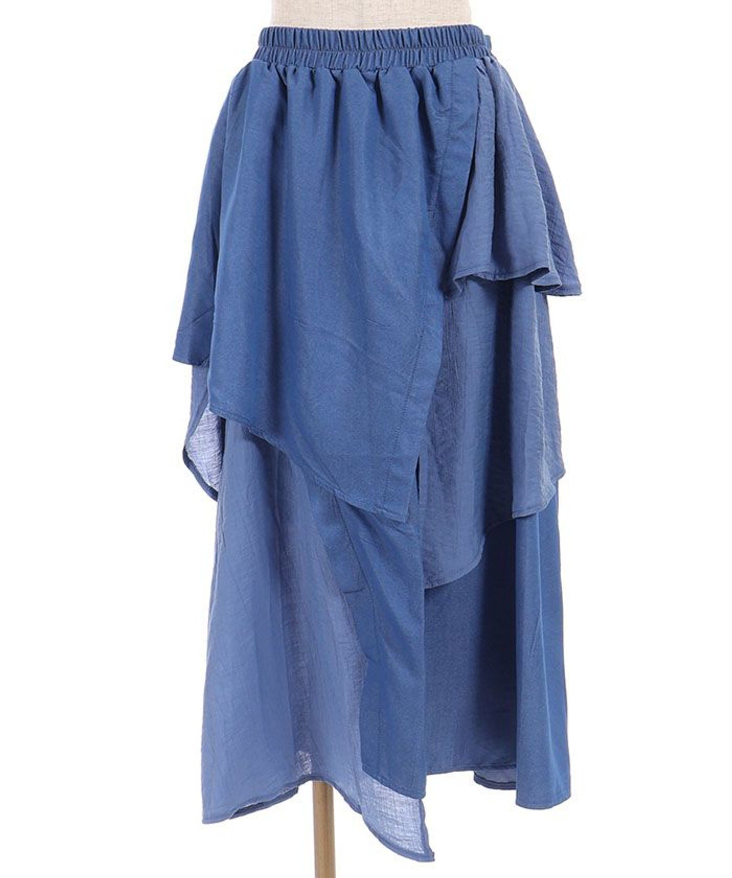 【SALE／20%OFF】axes femme アシメレイヤードスカート アクシーズファム スカート その他のスカート ブルー【送料無料】