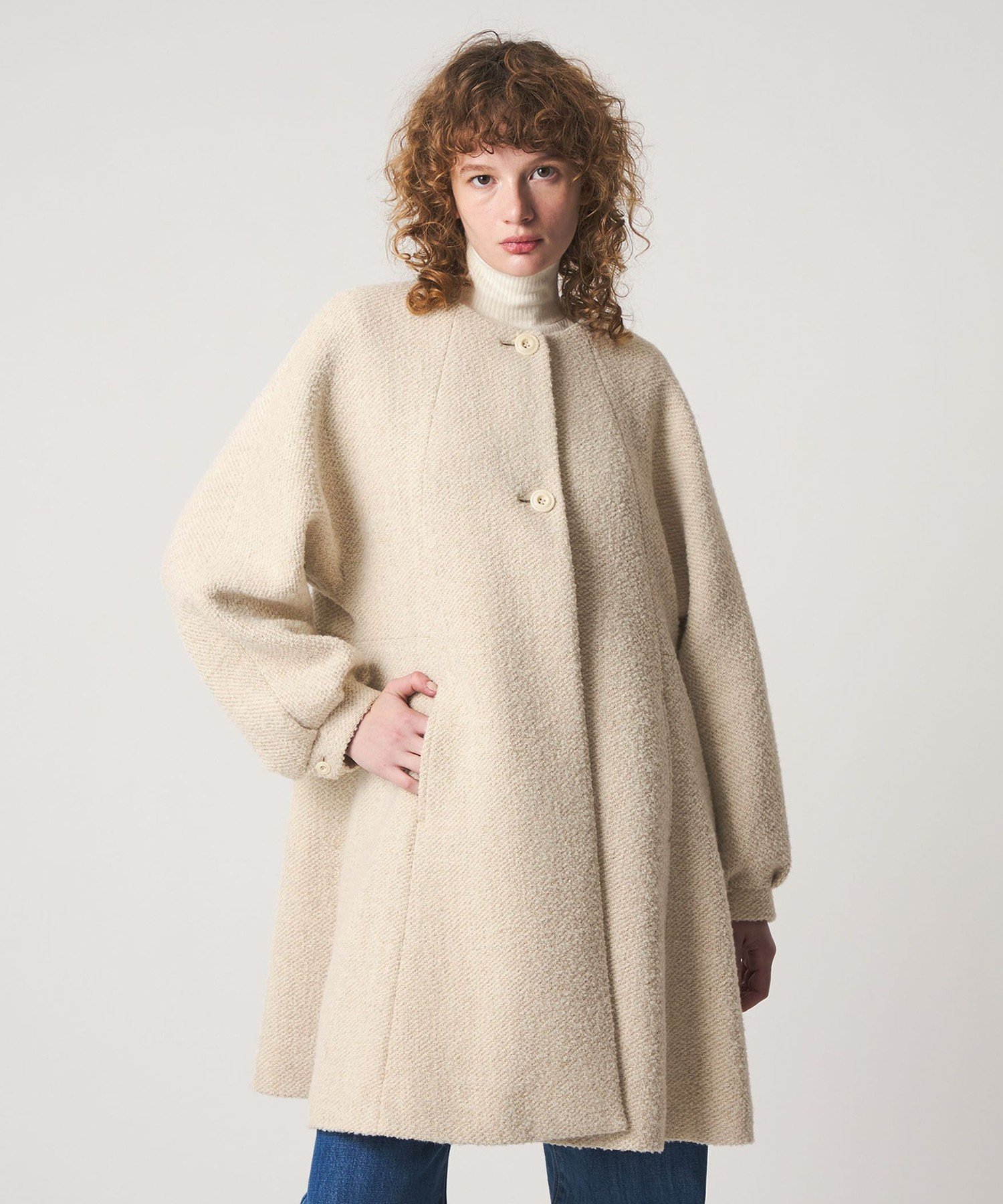 Steven Alan ＜Steven Alan＞フレアコート ユナイテッドアローズ アウトレット ジャケット・アウター その他のジャケット・アウター グレー ホワイト