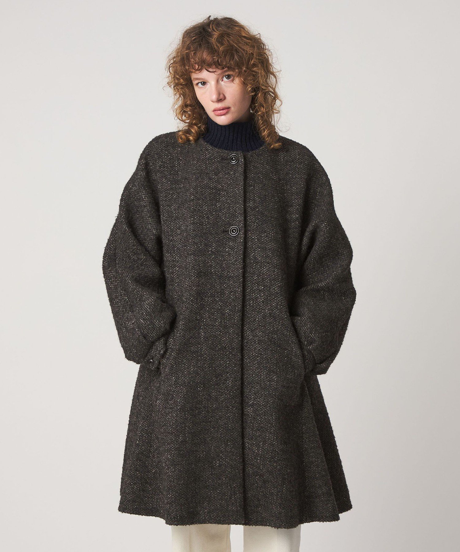 Steven Alan ＜Steven Alan＞フレアコート ユナイテッドアローズ アウトレット ジャケット・アウター その他のジャケット・アウター グレー ホワイト