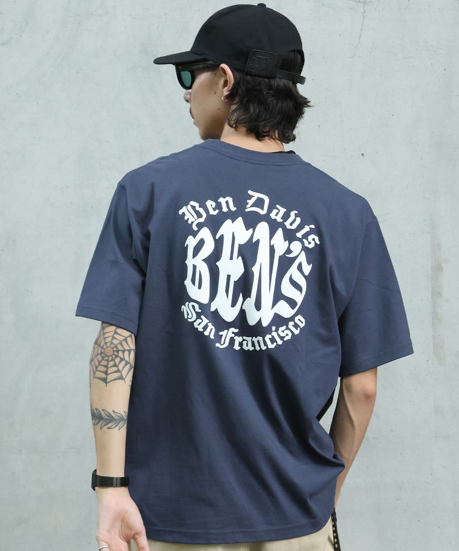 OLD CIRCLE TEE ナバル トップス カットソー・Tシャツ ホワイト ネイビー ブラック