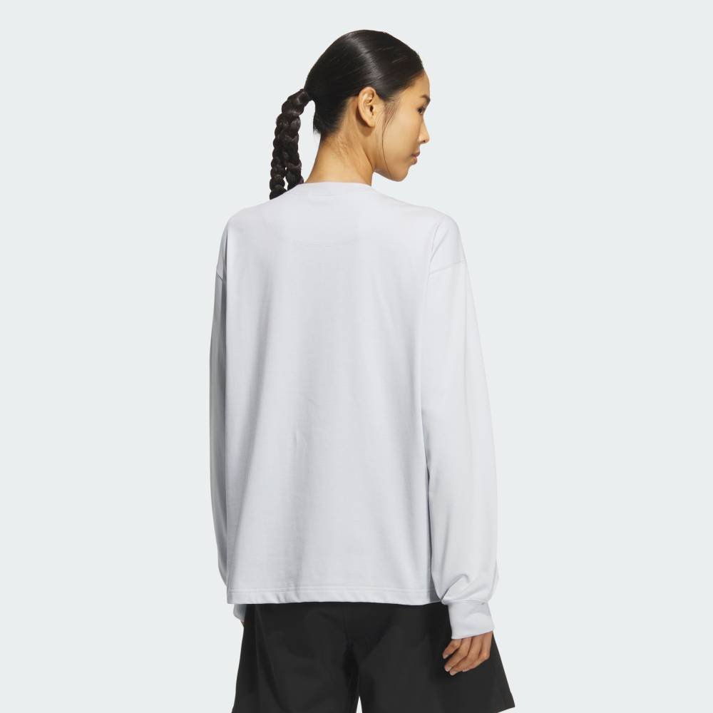 【公式】アディダス adidas 返品可 エッセンシャルズ プラス スモール ロゴ ルーズフィット長袖Tシャツ アディダス トップス カットソー・Tシャツ ブルー