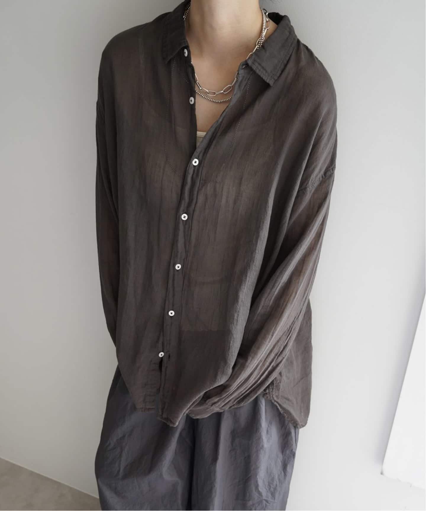journal standard luxe 【ARMEN】UTILITY REGULAR COLLAR SHIRT ジャーナルスタンダード ラックス トップス シャツ・ブラウス ピンク ブラウン ブルー