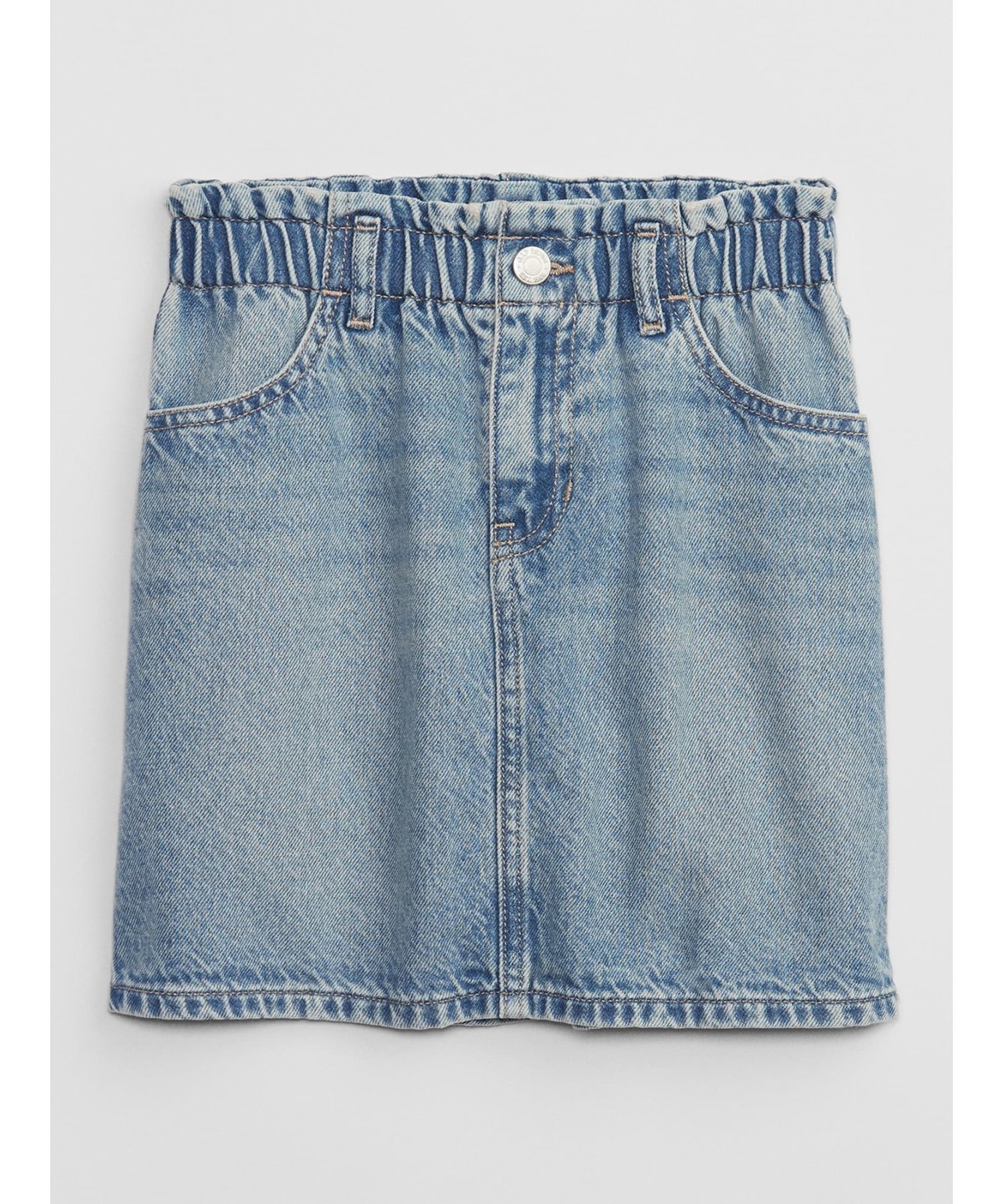 【SALE／59%OFF】GAP (K)ウォッシュウェル ペーパーバッグ デニムスカート (キッズ) ギャップ スカート ミニスカート ブルーのサムネイル