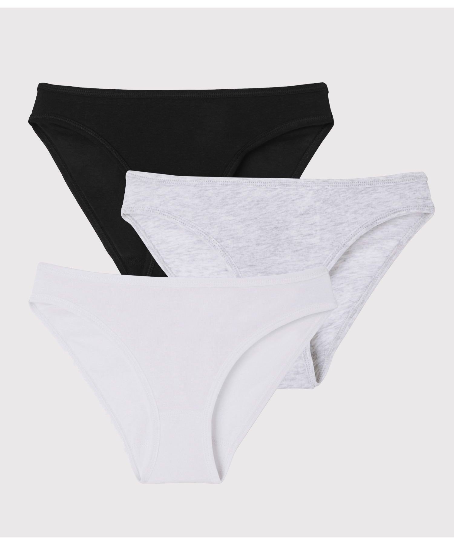 PETIT BATEAU 1x1ライトショーツ3枚組 プチバトー インナー・ルームウェア ショーツ【送料無料】