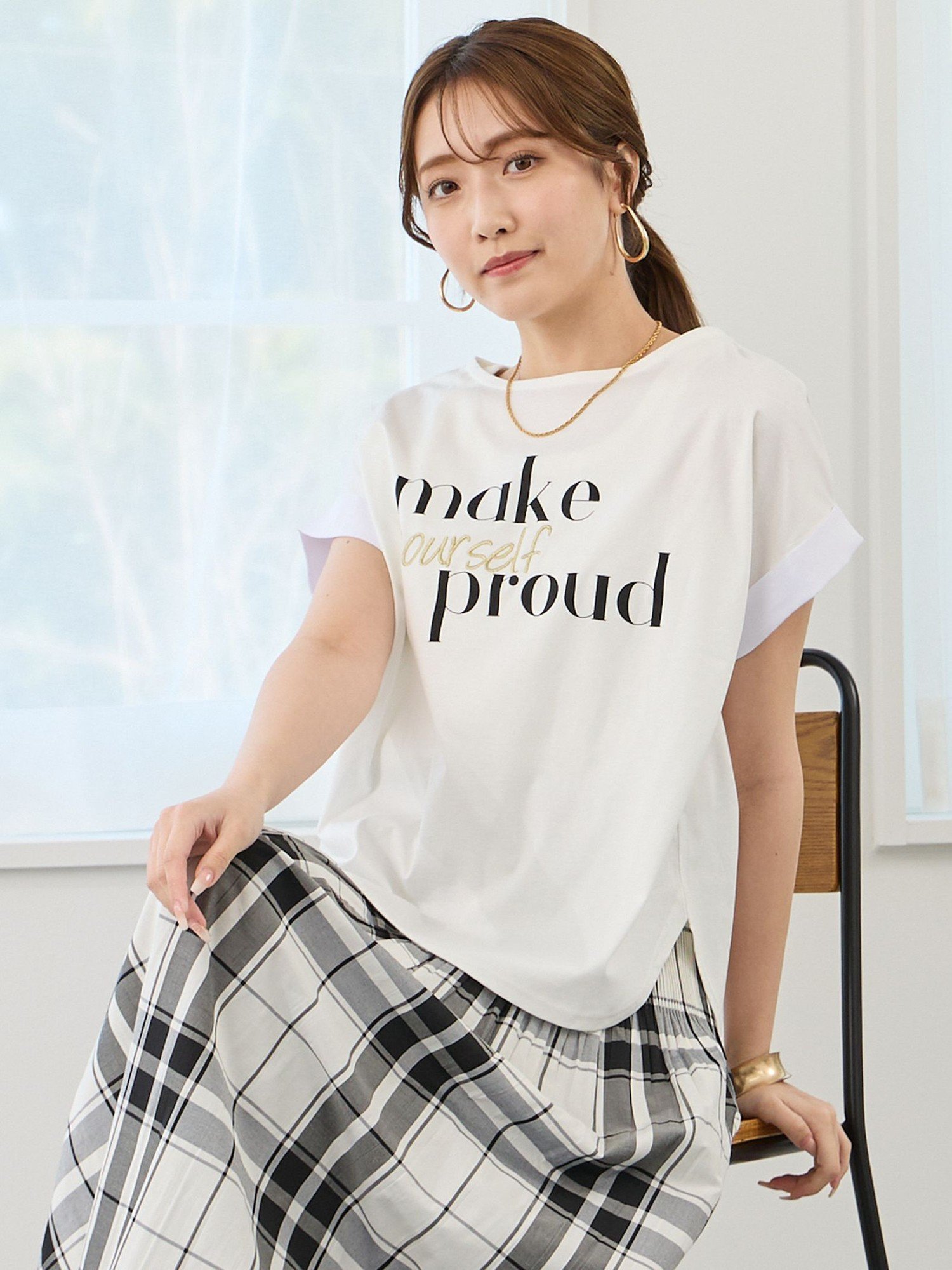 【SALE／20%OFF】NICOLE white プリント・刺繍半袖ロゴTEE ニコル クラブ トップス カットソー・Tシャツ ホワイト グレー