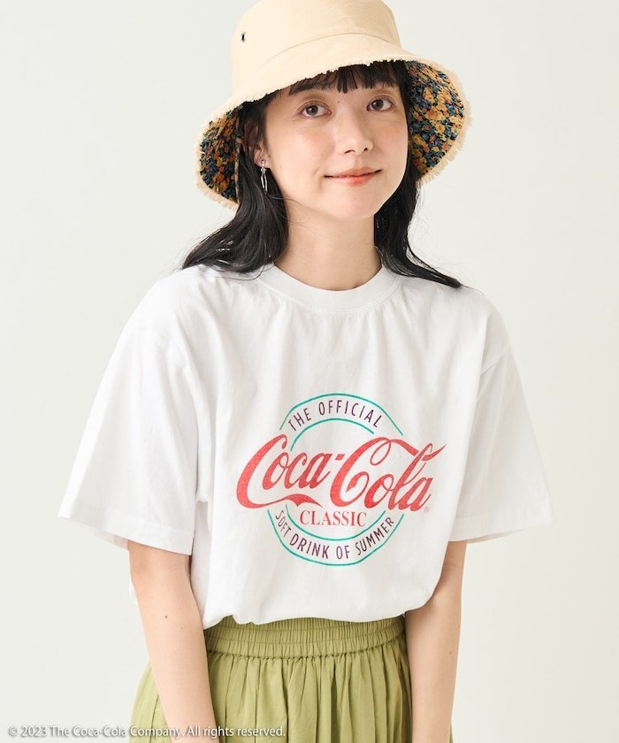 コカ トップス レディース 【SALE／20%OFF】FREAK'S STORE 「Coca-Cola」 フロントプリントTシャツ フリークスストア トップス カットソー・Tシャツ ホワイト【送料無料】